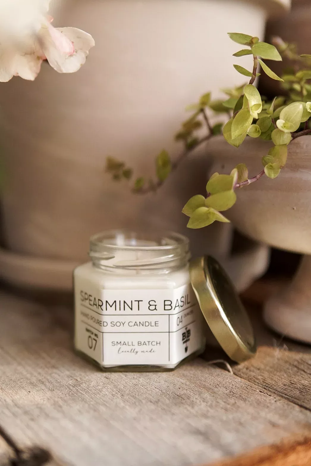04 Ounce Spearmint & Basil Candle