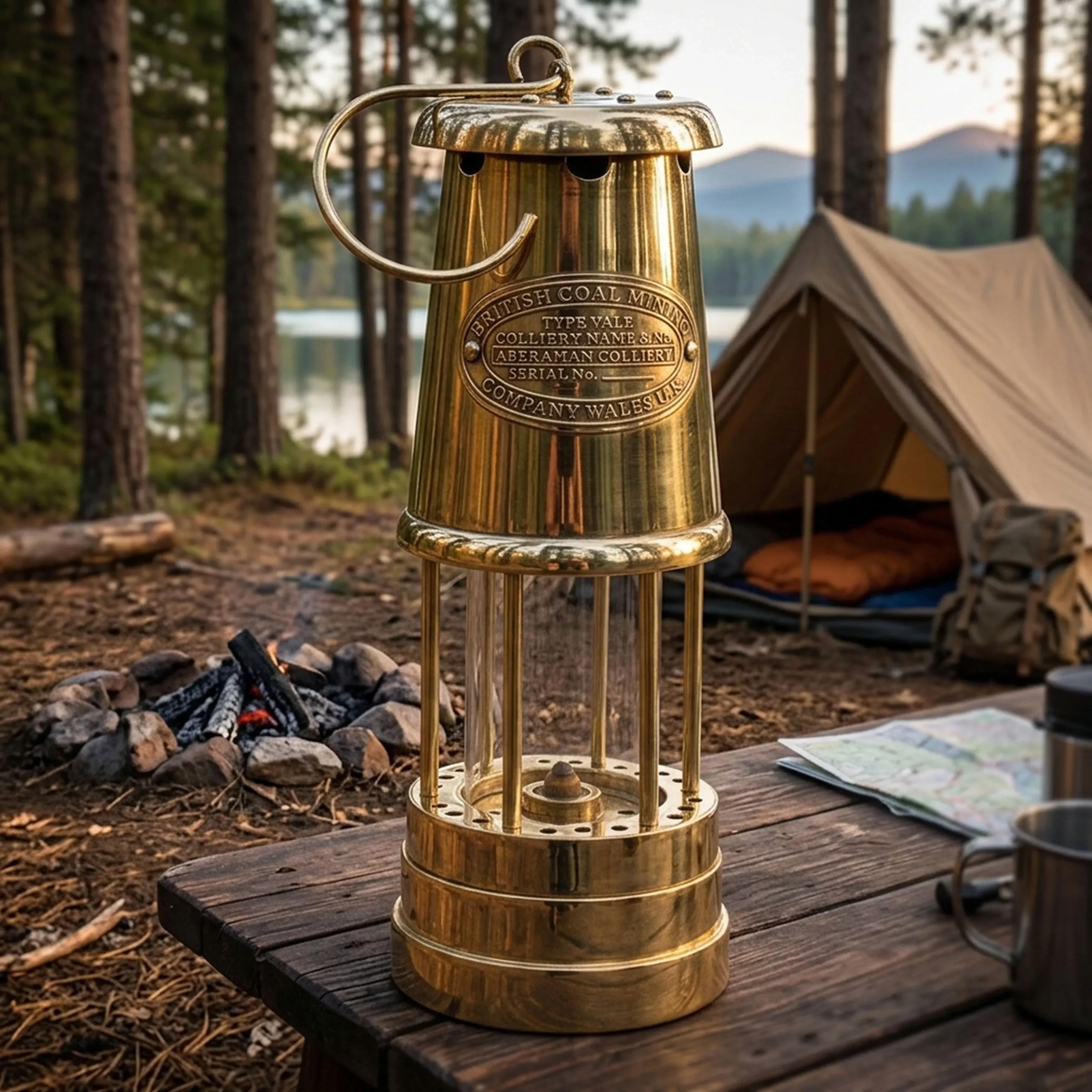 10" All Brass Oil Lamp