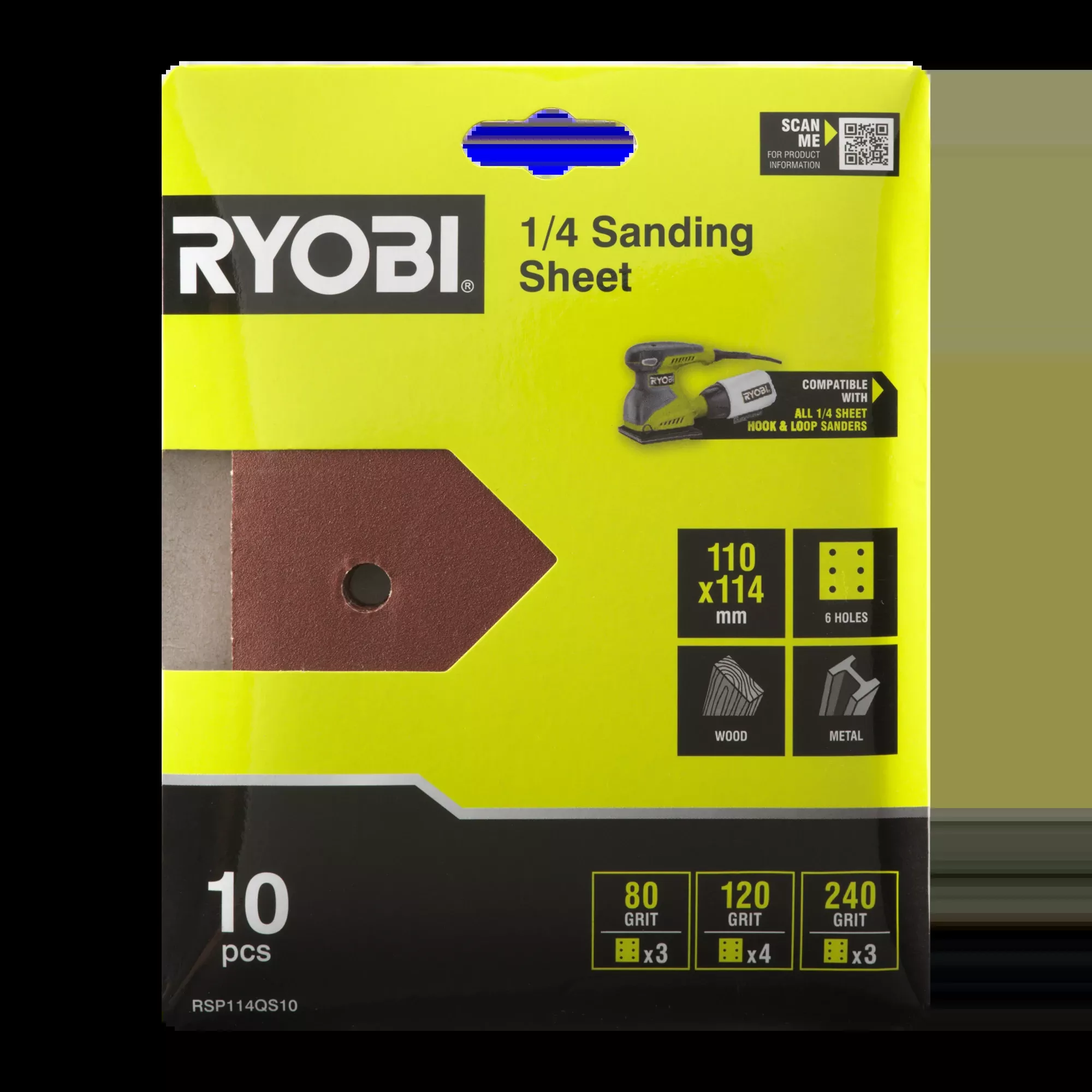 10-Piece 1/4 Sheet Sanding Set