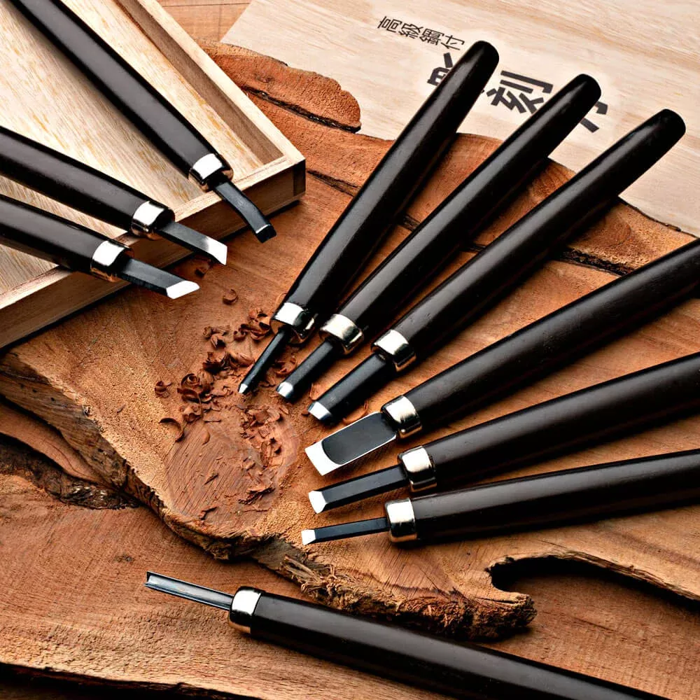 10-Piece Wooden Carving Set