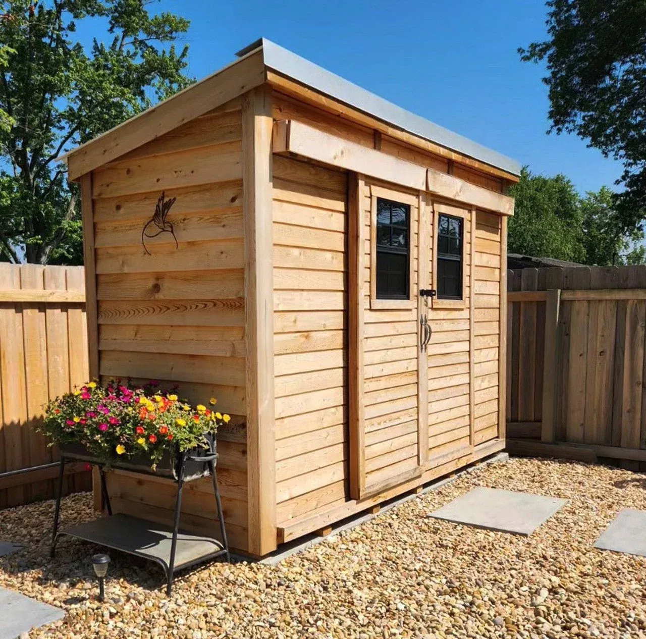 12' x 4' GardenSaver Storage Shed - Sliding Double Doors