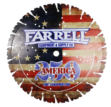 14" Patriotic 250th Year Flag Turbo Diamond Blade