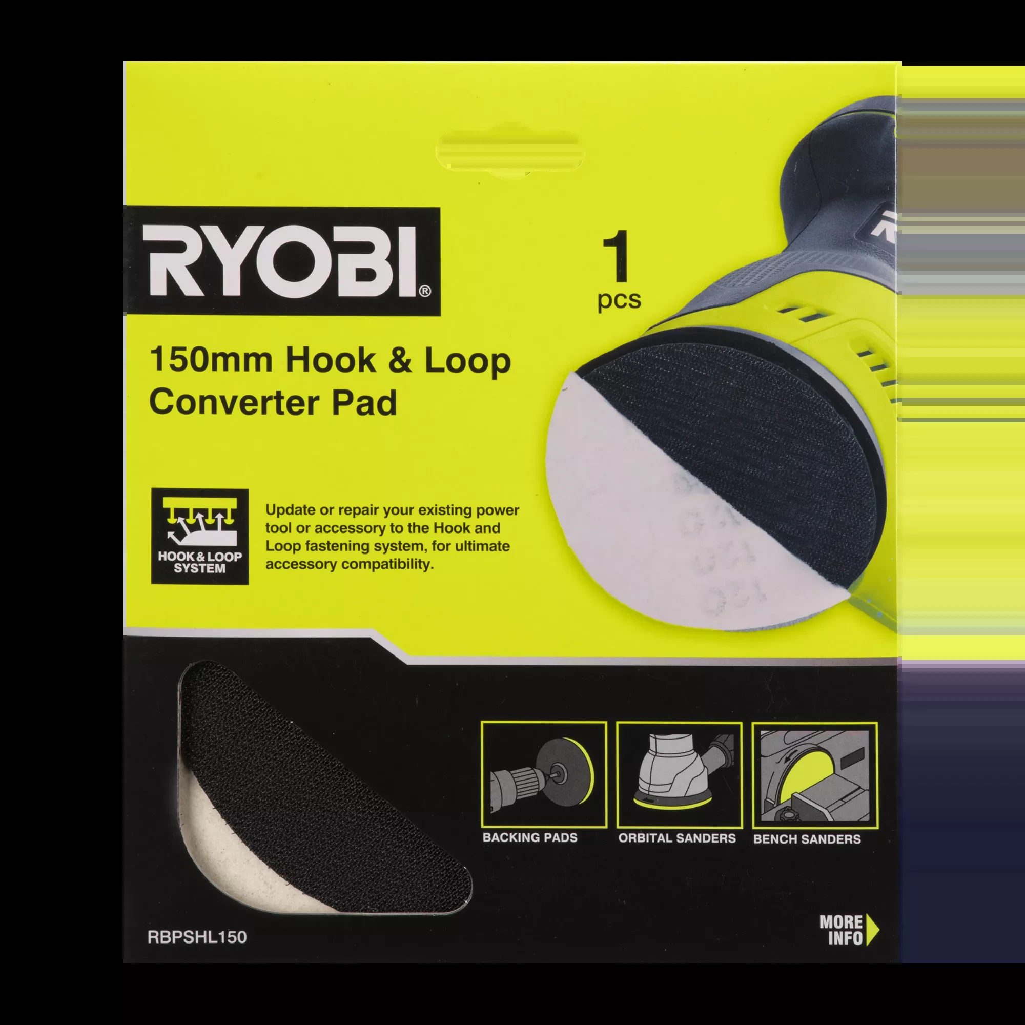 150mm Hook and Loop Converter Pad