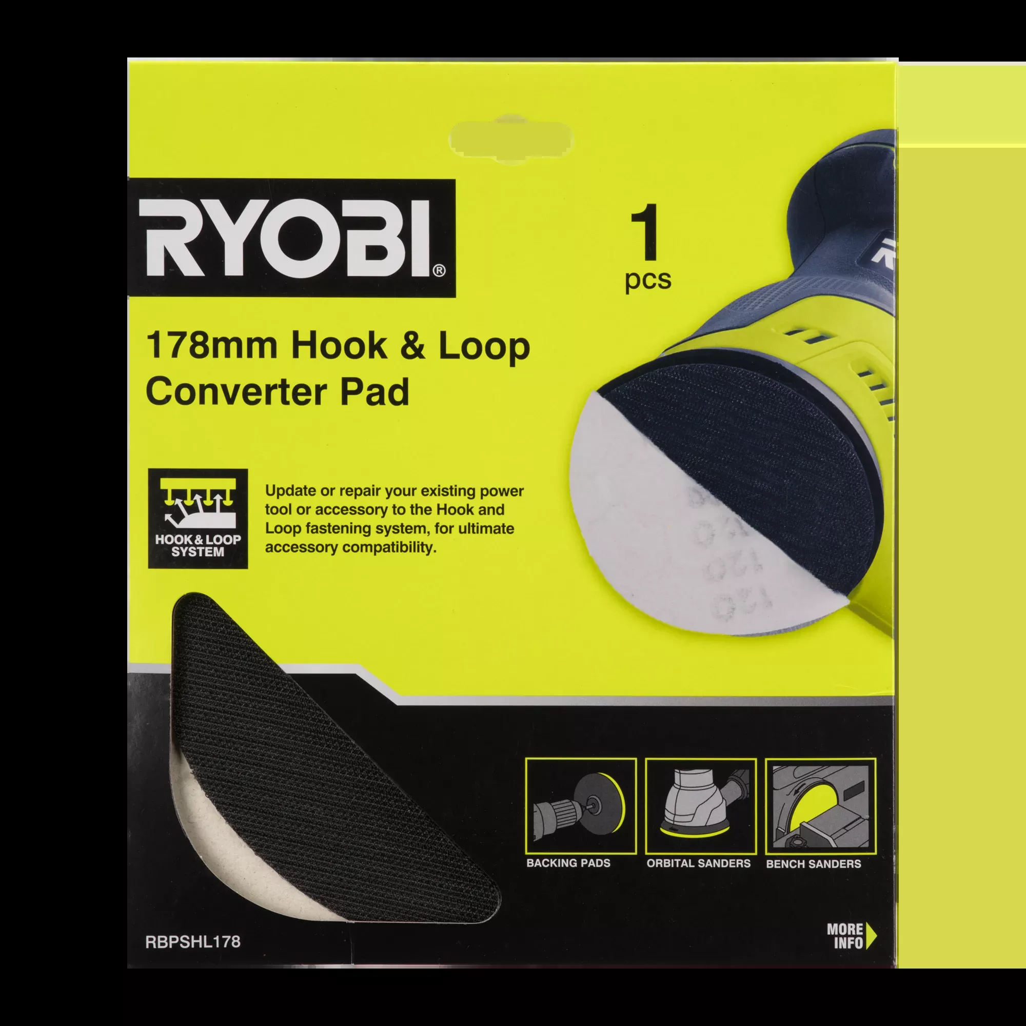 178mm Hook & Loop Converter Pad