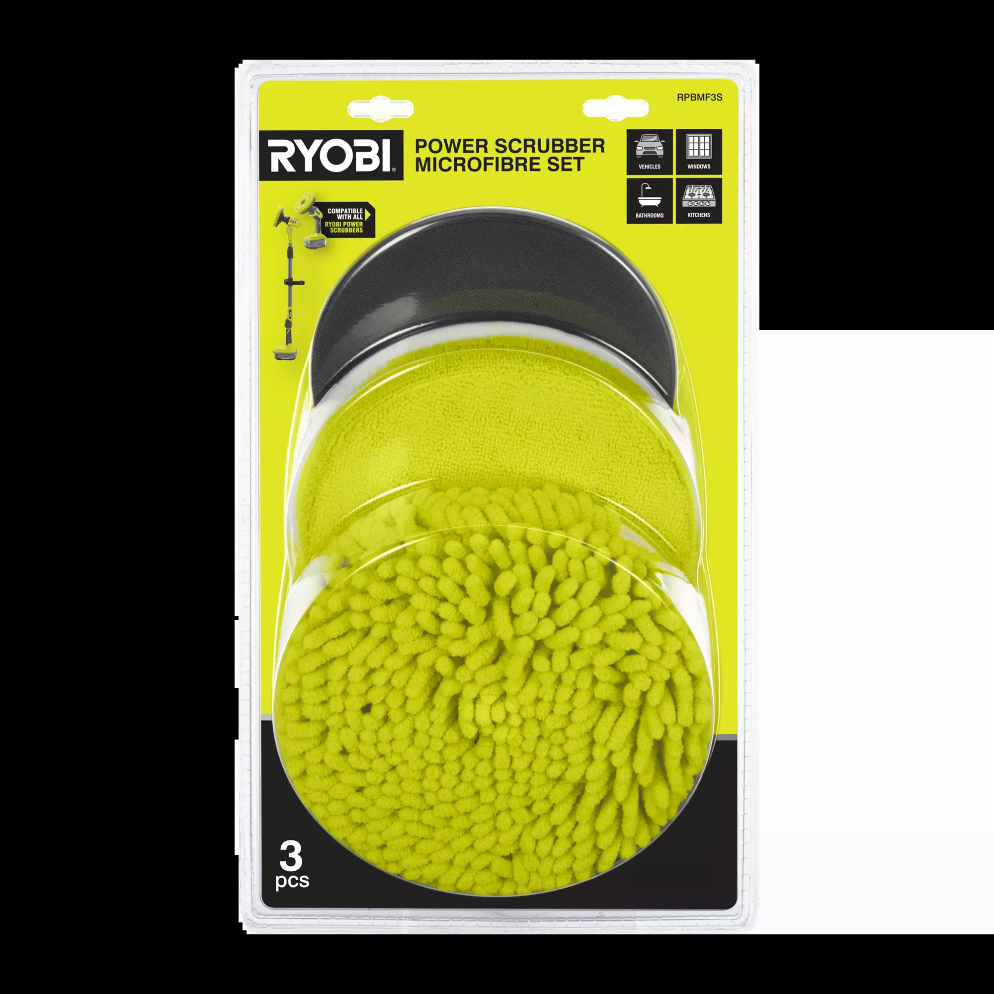 3-Piece Power Scrubber Microfibre Set