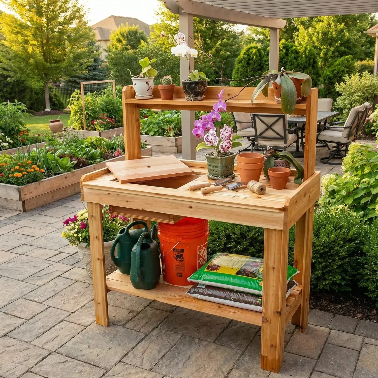 4' x 2' Cedar Potting Bench