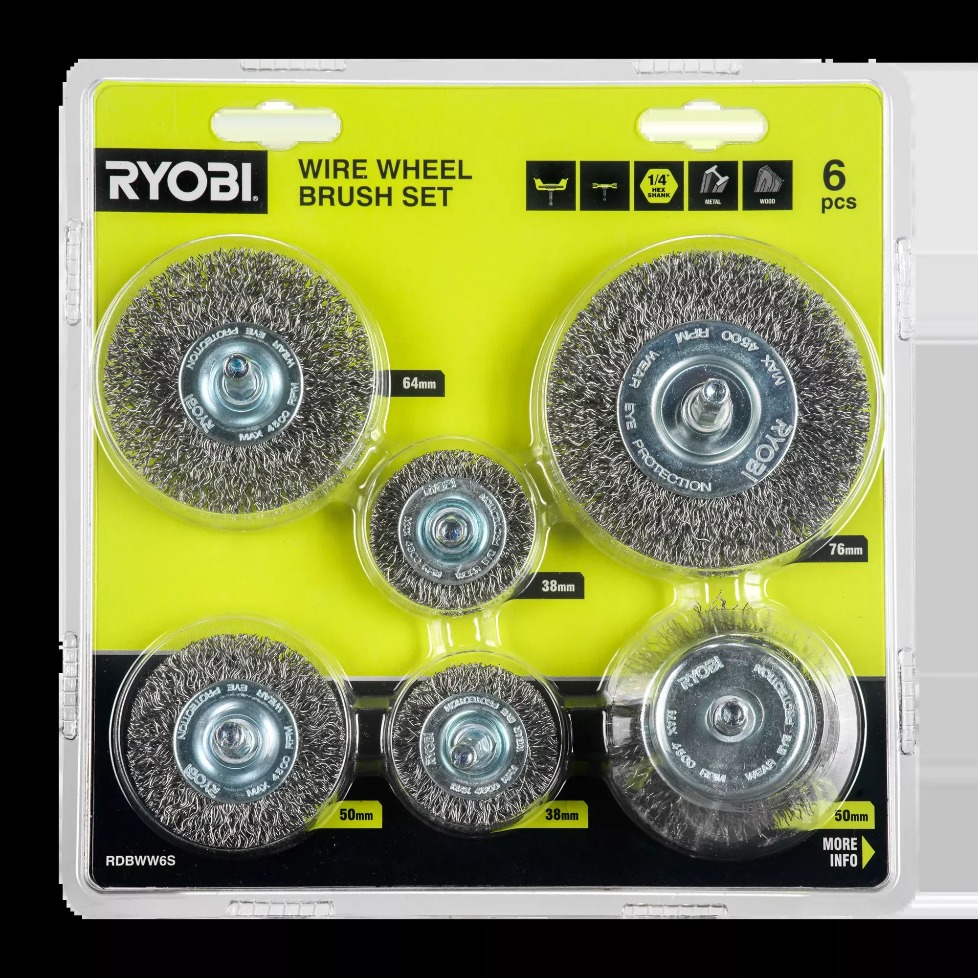 6-Piece Wire Wheel Brush Set