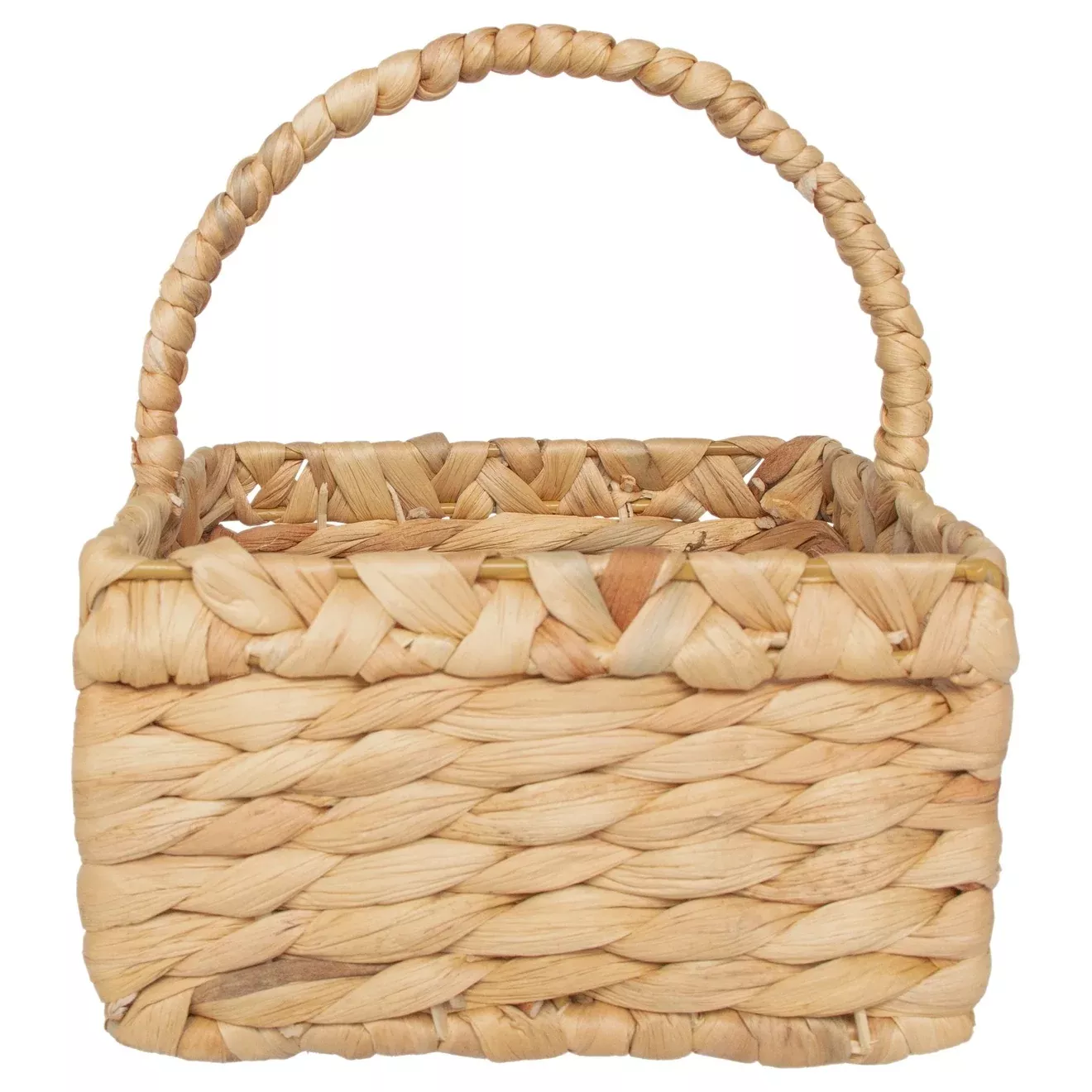 7.5" Square Water Hyacinth Basket