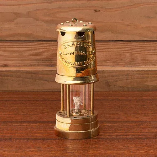 8" All Brass Oil Table Lamp