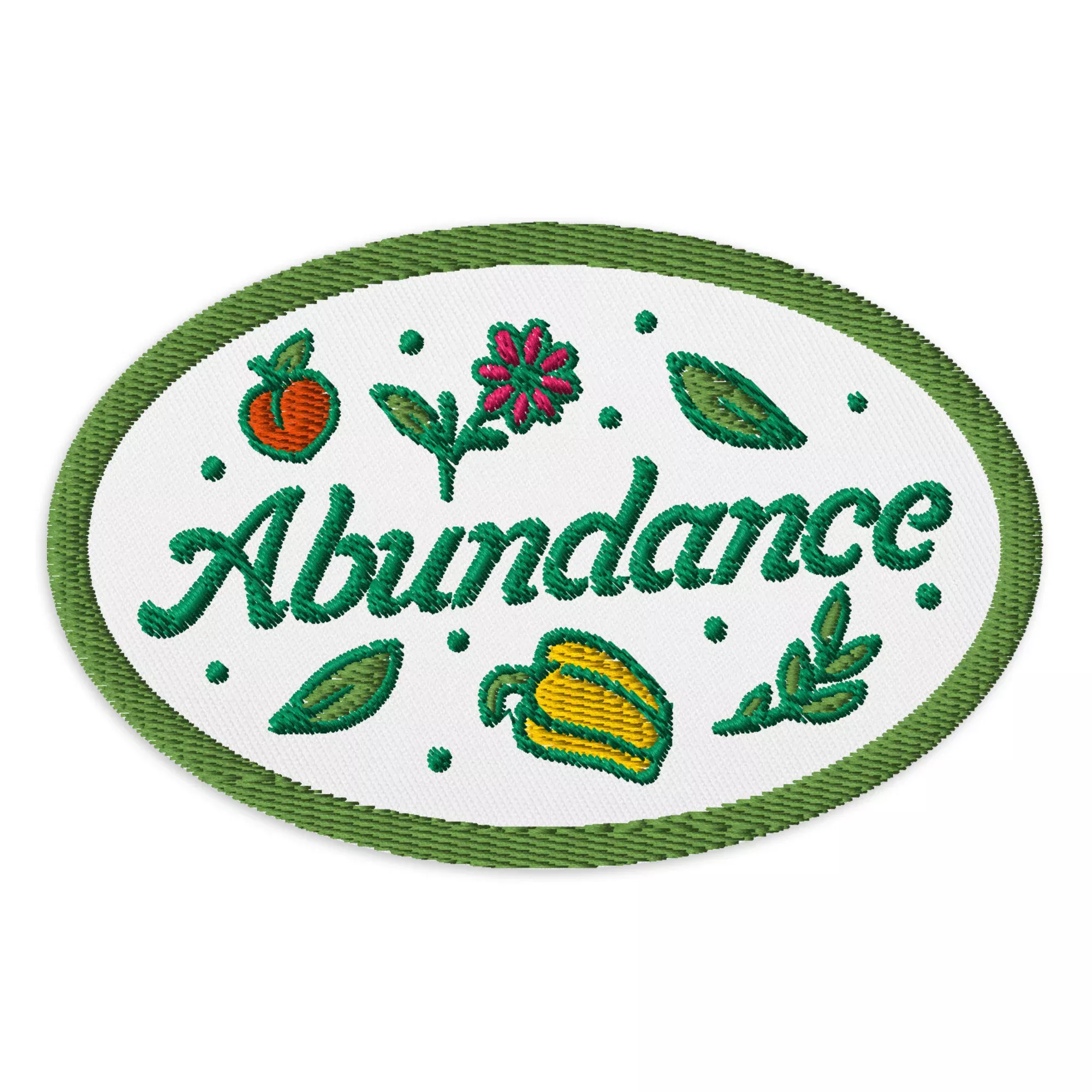 Abundance Embroidered Patch 4 in. × 2.6 in.