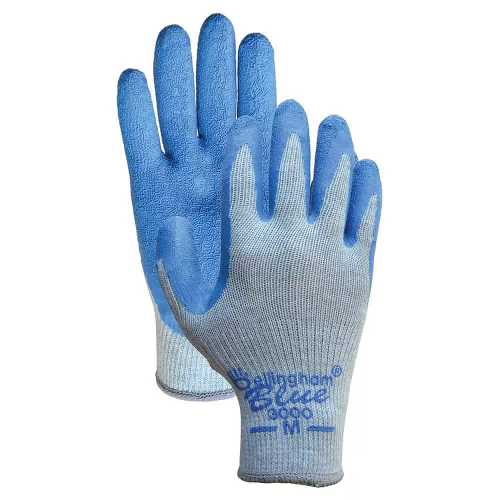 Bellingham Blue Palm-Dipped Knit Work Gloves