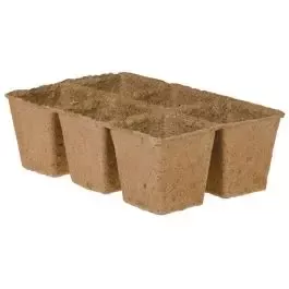 Biodegradable Plant Flats, #3 Six Cells, Case of 50 by CowPots