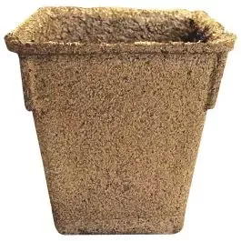 Biodegradable Plant Pots, Trade #4 Square Tall, Case of 330 Pots by Cowpots