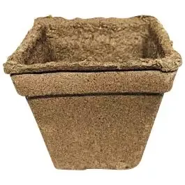 Biodegradable Plant Pots, Trade #5 Square, Case of 192 Pots by Cowpots