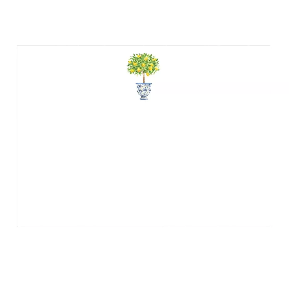 Caspari Lemon Topiary Correspondence Cards & Envelopes