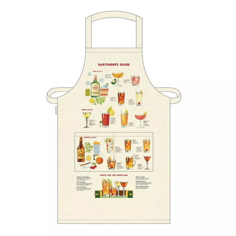 Cavallini & Co. Bartender’s Guide Cotton Apron