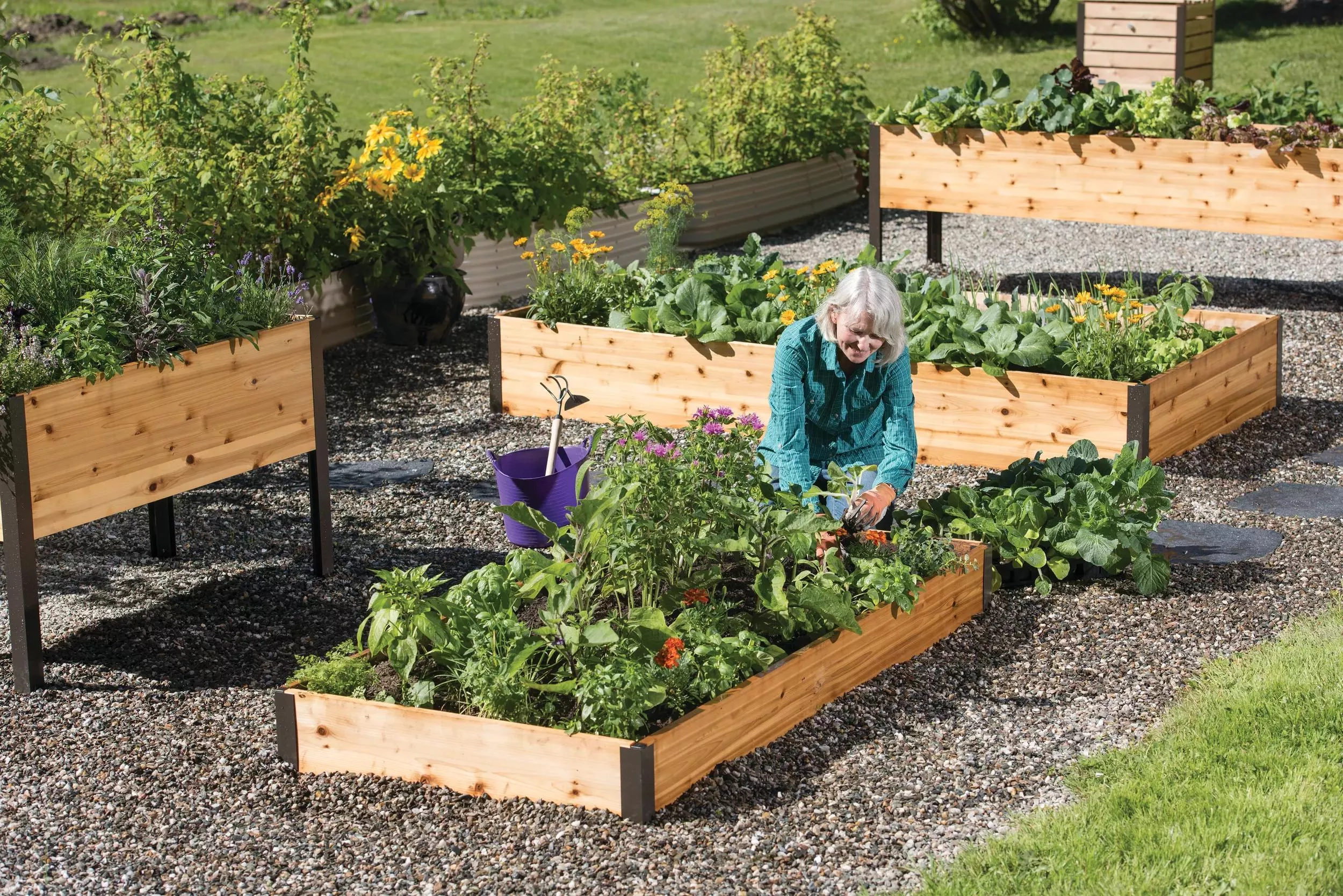 Cedar Raised Beds, 3' Wide (7.25" D)
