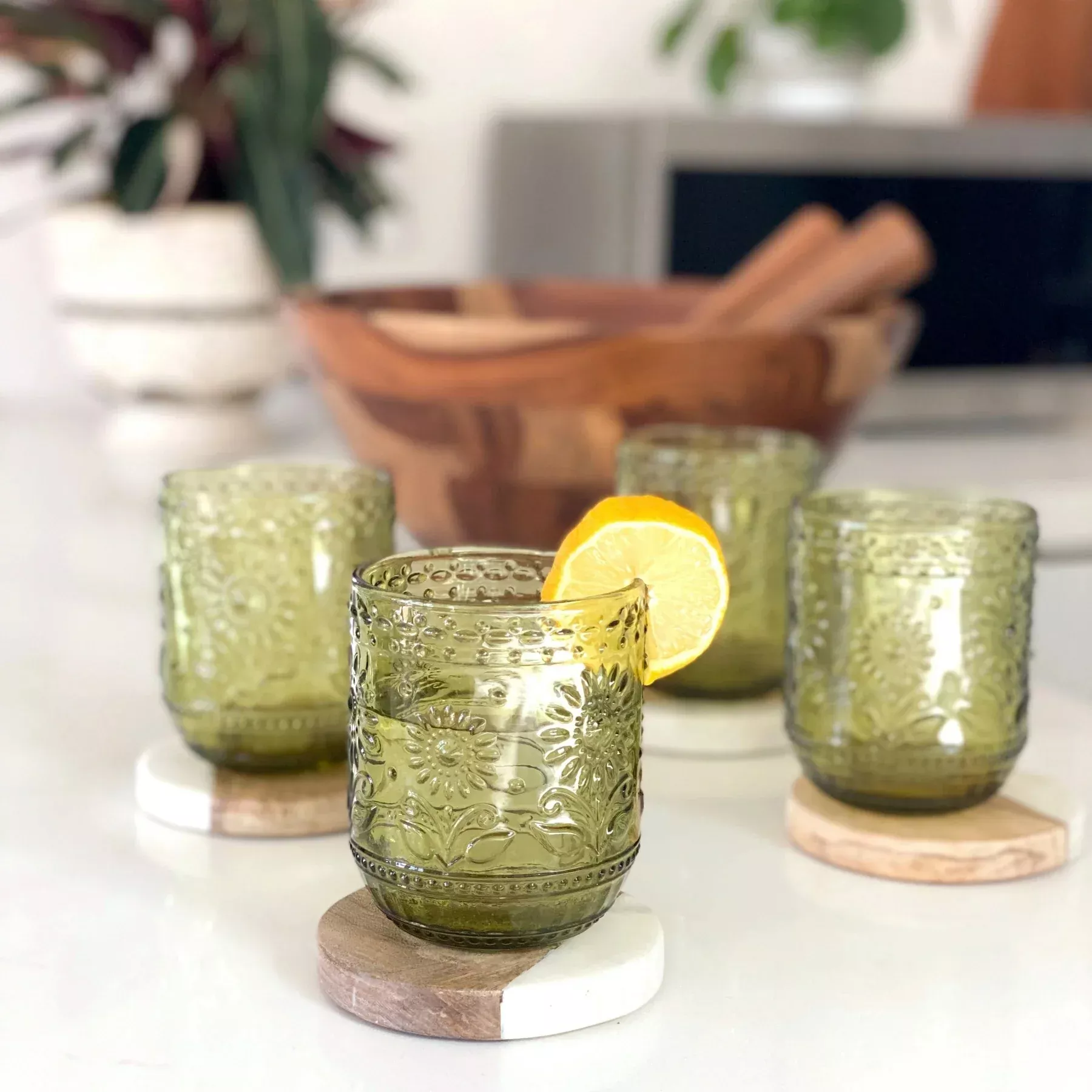 Embossed Drinking Glass