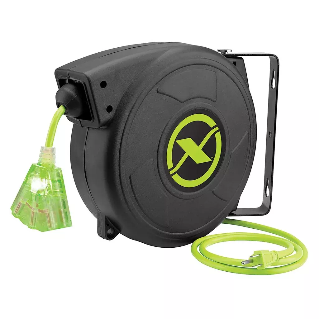 Flexzilla50' Retractable Extension Cord Reel, 14/3 AWG SJTOW