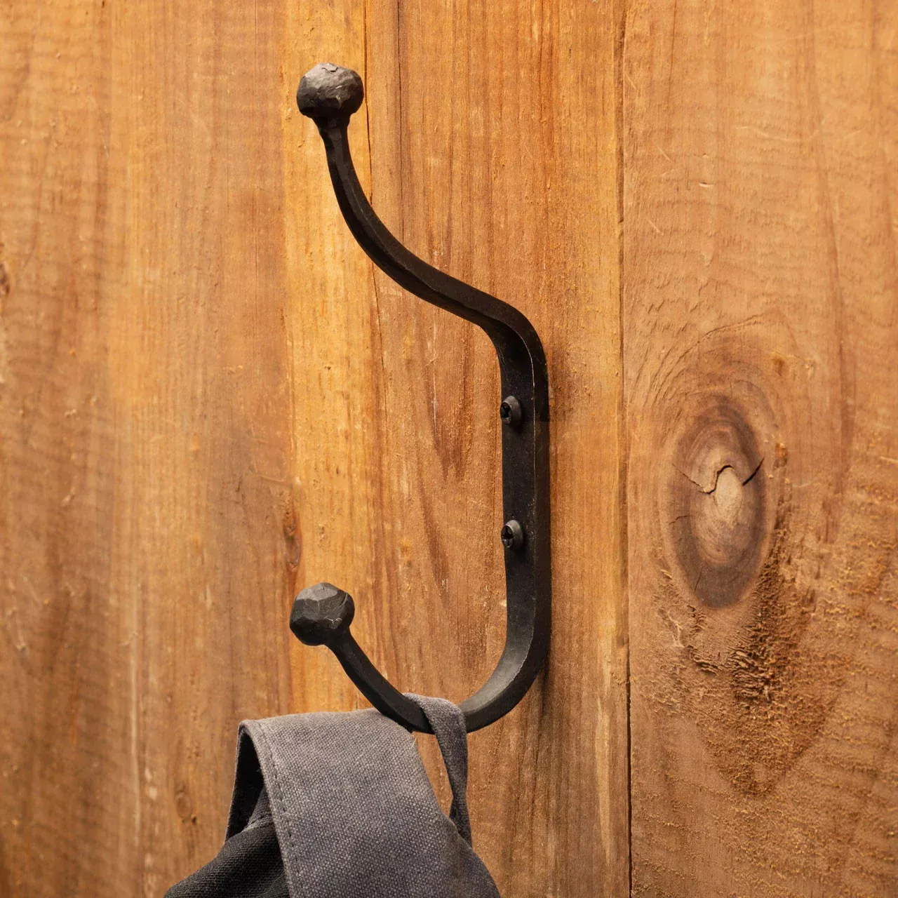 Forged Iron Double Coat Hook