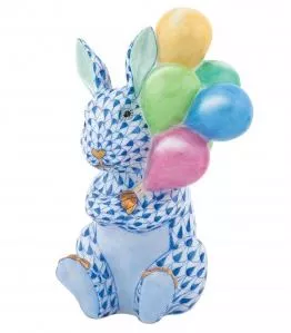 Herend Balloon Bunny – Blue