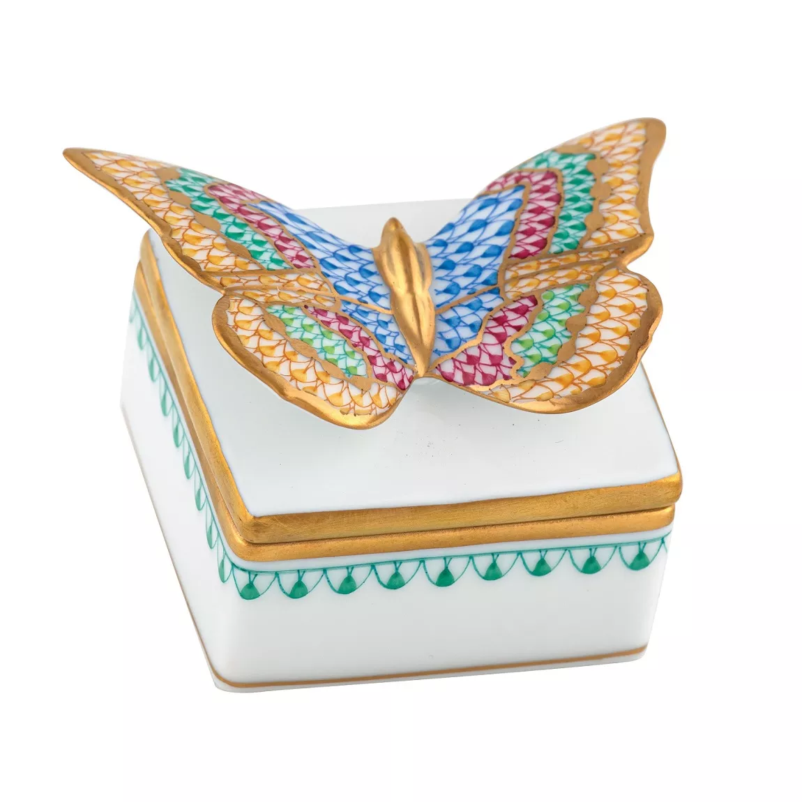 Herend Butterfly Box – Green