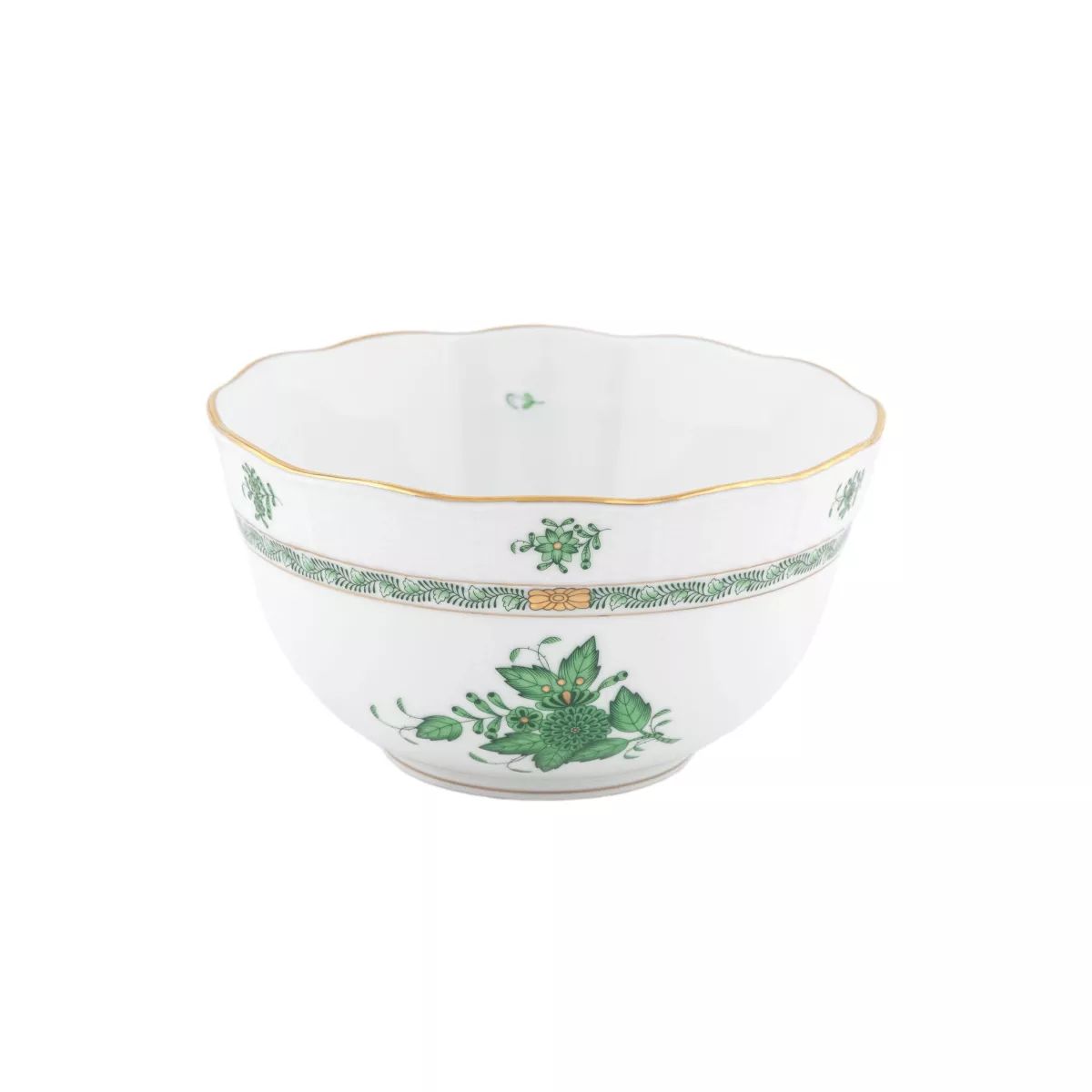 Herend Chinese Bouquet Green Round Bowl