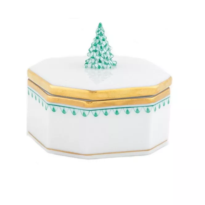 Herend Christmas Tree Box – Green