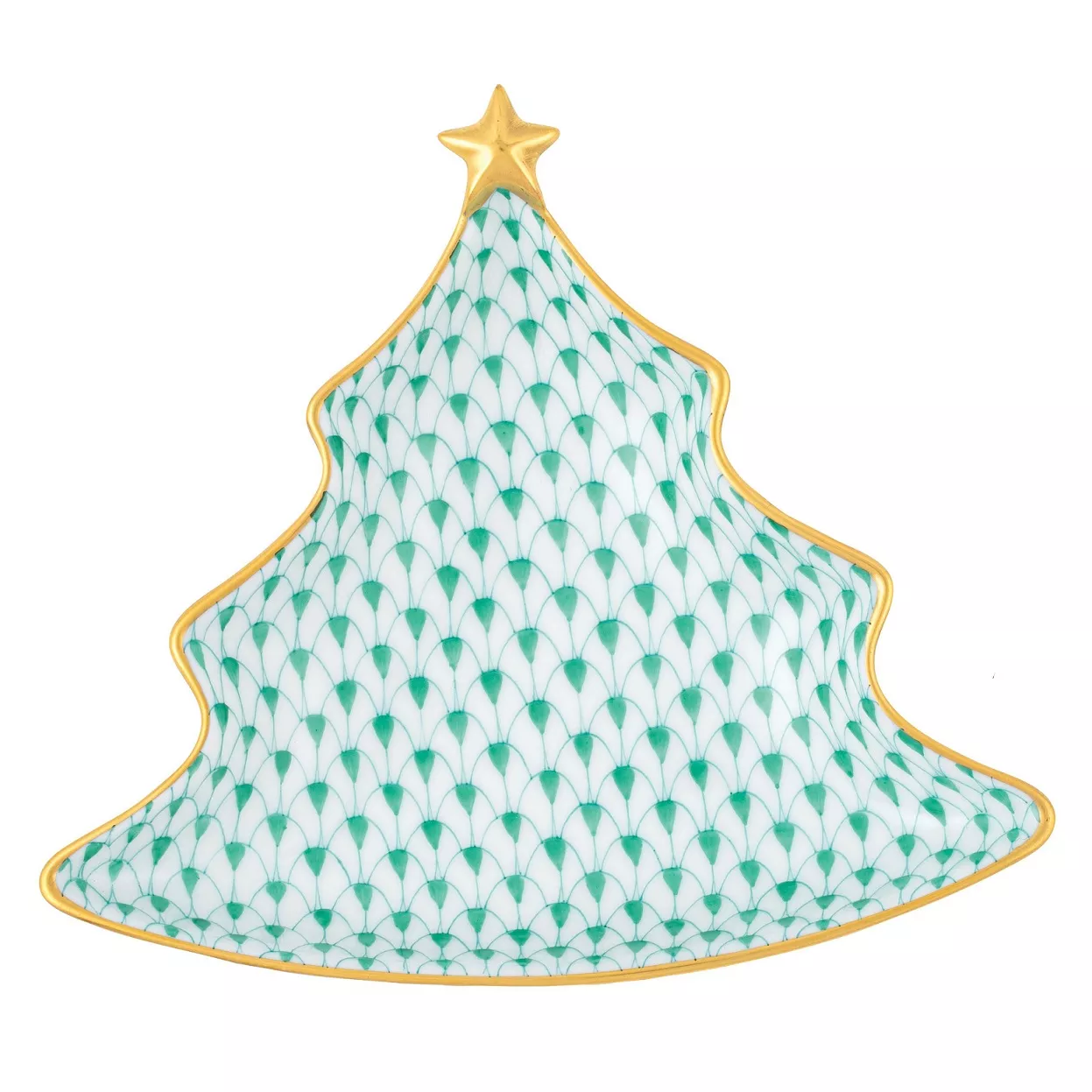 Herend Christmas Tree Dish – Green