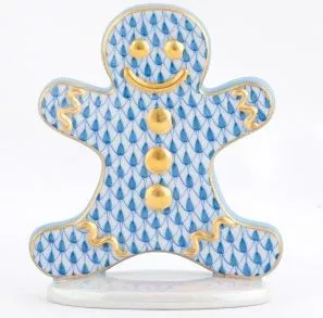 Herend Gingerbread Man – Blue