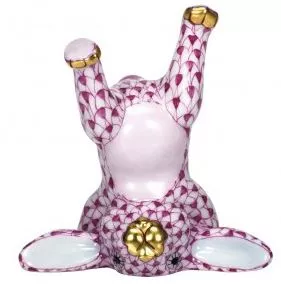 Herend Handstand Bunny – Raspberry