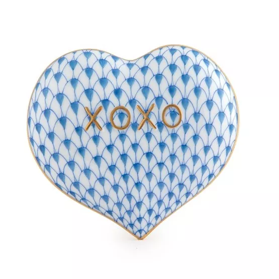 Herend Hugs and Kisses Hearts – Blue