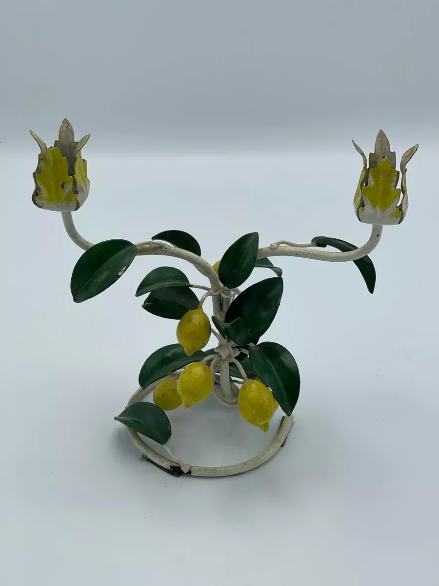 Italian Lemon Toleware Candle Holder