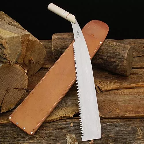 Japanese Log Saw And Leather Case