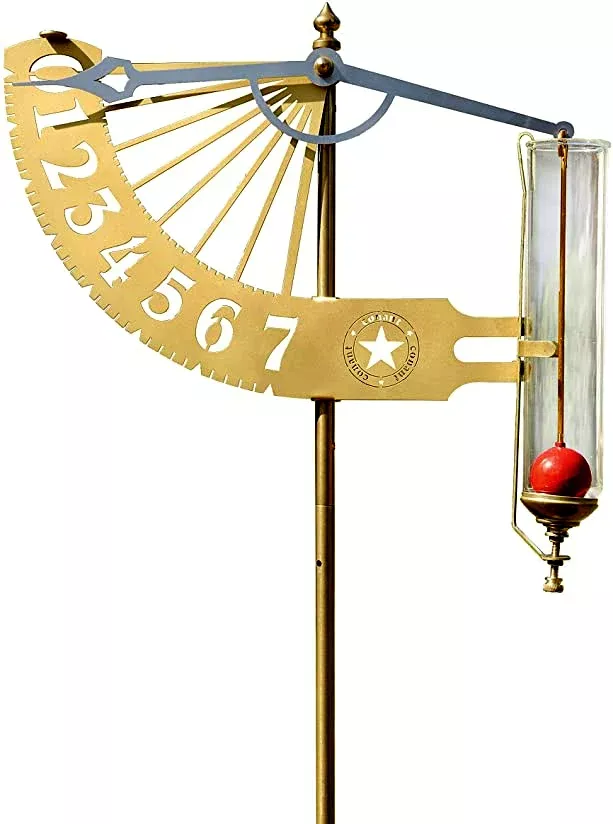 Jeffersonian Brass Rain Gauge