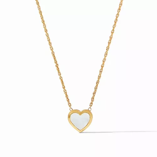Julie Vos Heart Solitaire Necklace
