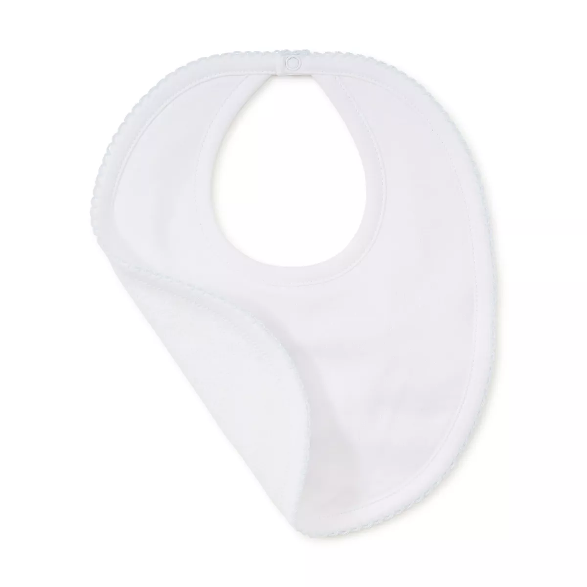Kissy Kissy White and Blue Basic Bib