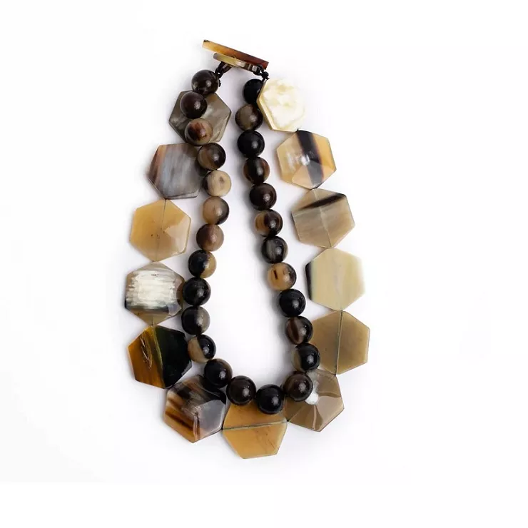 Natural Dot Horn Necklace