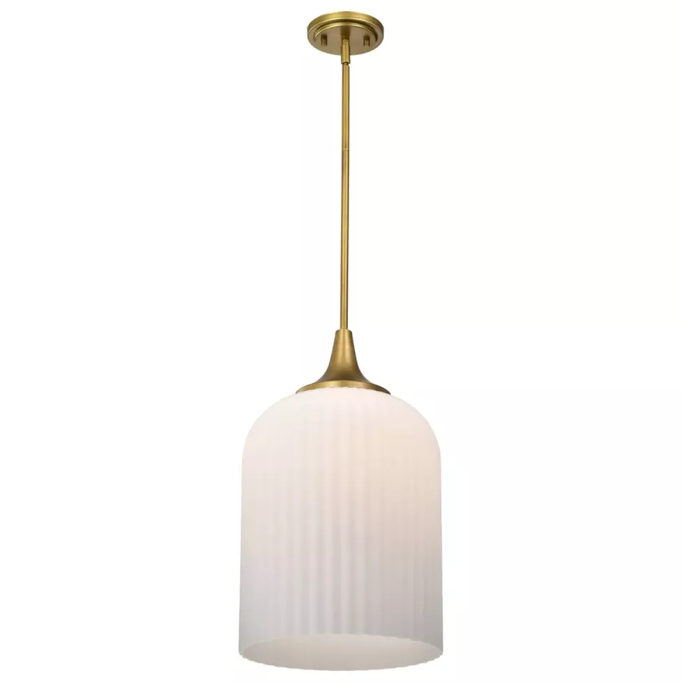 Nuvo Solara Pendant Light – Natural Brass Finish