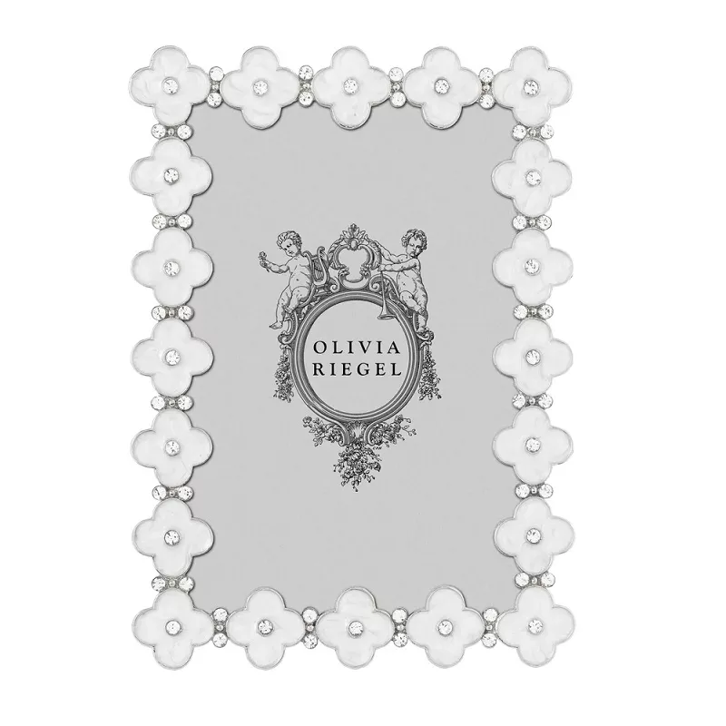 Olivia Riegel Clover Frame 4″ x 6″ – White