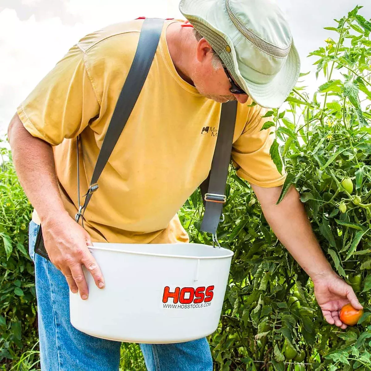 Over-the-Shoulder Harvesting Bucket