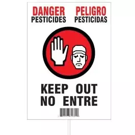 Pesticide Warning Sign, 5 In. x 7 In.
