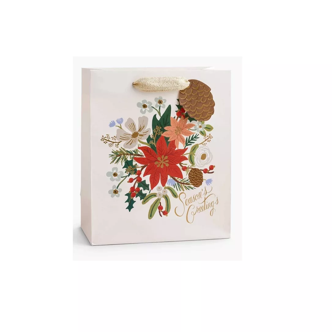Rifle Paper Co. Holiday Bouquet Gift Bag – Medium