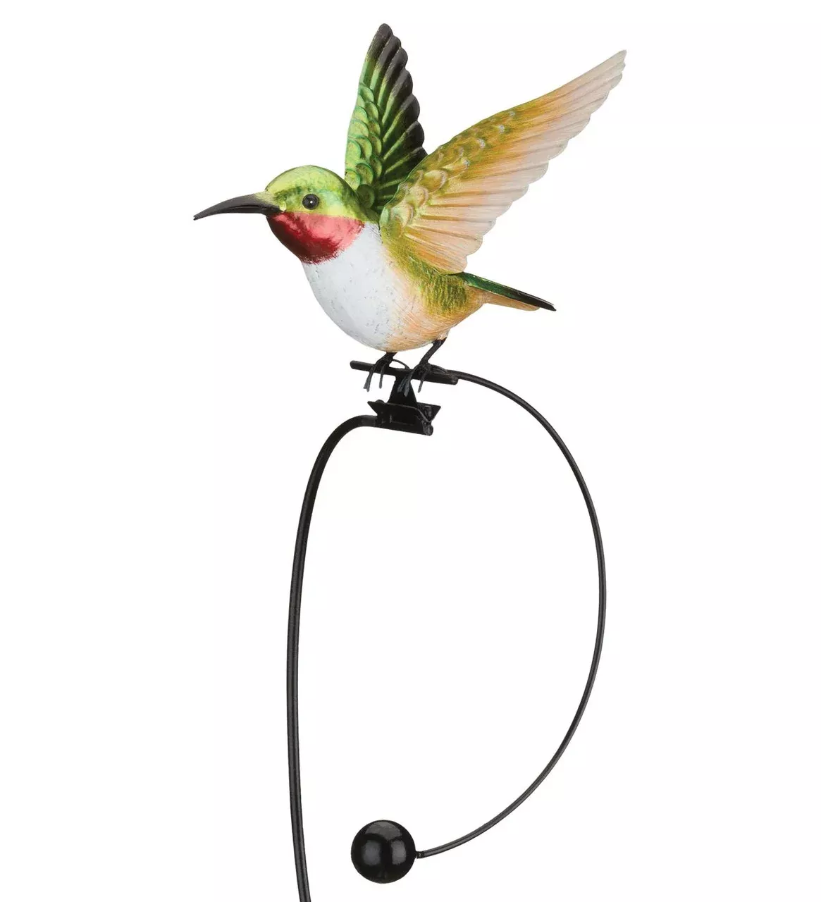 Rocker Hummingbird Garden Stake - Ruby Throated