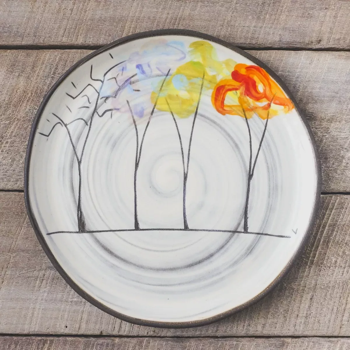 Seasons Large Round Plate