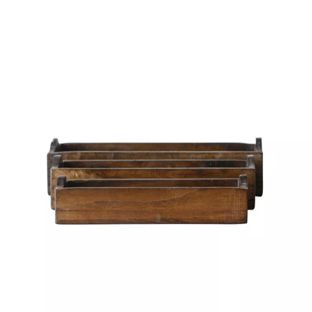 Set of Three Found Wood Boxes (Each One Will Vary)