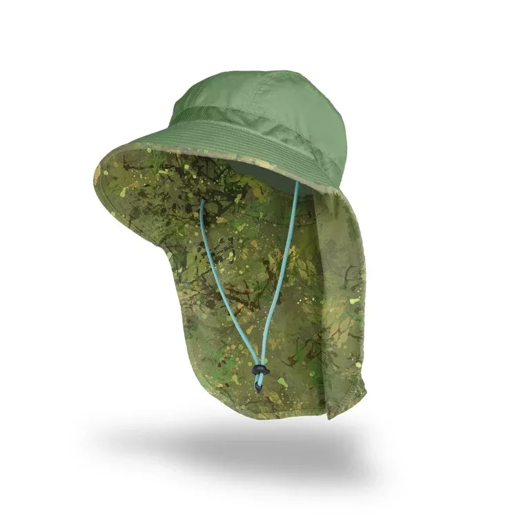 Sun Hat - Green Brush Camo