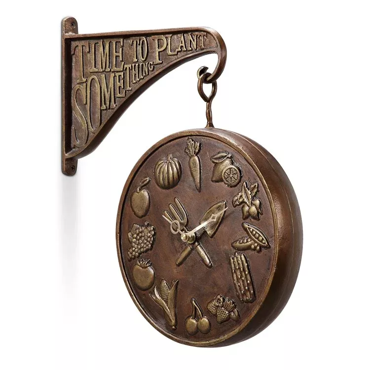 Time To Plant Something Garden Clock