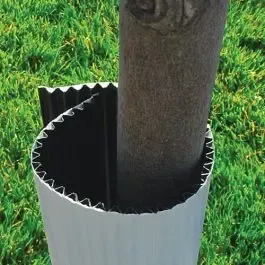Tree Guards, Corrugated White/Black Plastic, 12in Diameter x 32in Height