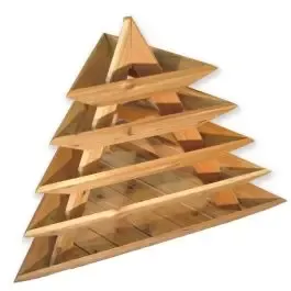 TrioLife Plant Pyramid 5-Level Cedar Planter